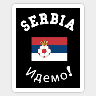 ⚽ Serbia Football, Zastava Srbije, Let's go! Идемо! Team Spirit Sticker